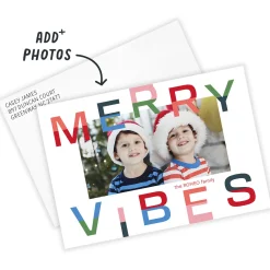 Merry Vibes Flat Christmas Photo Card
