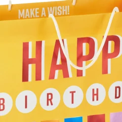 15.5" Metallic Candles Extra-Large Birthday Gift Bag