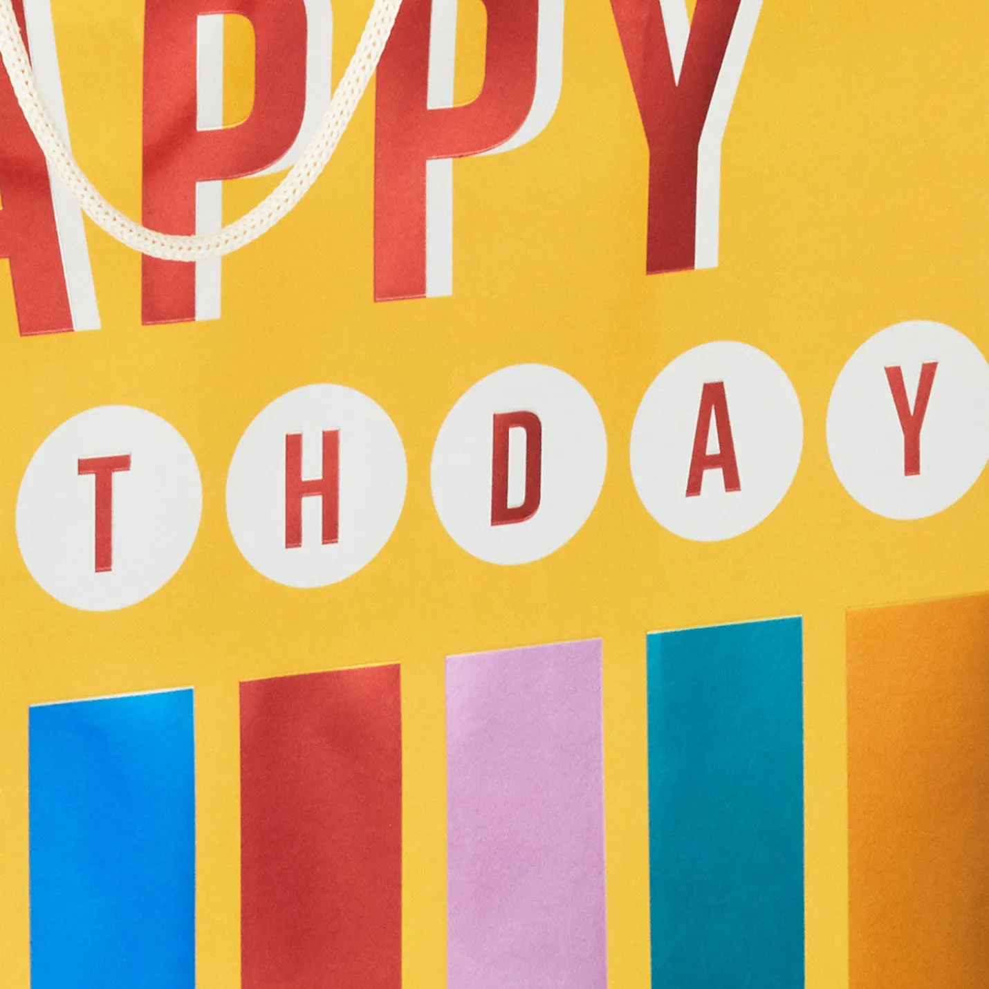 15.5" Metallic Candles Extra-Large Birthday Gift Bag