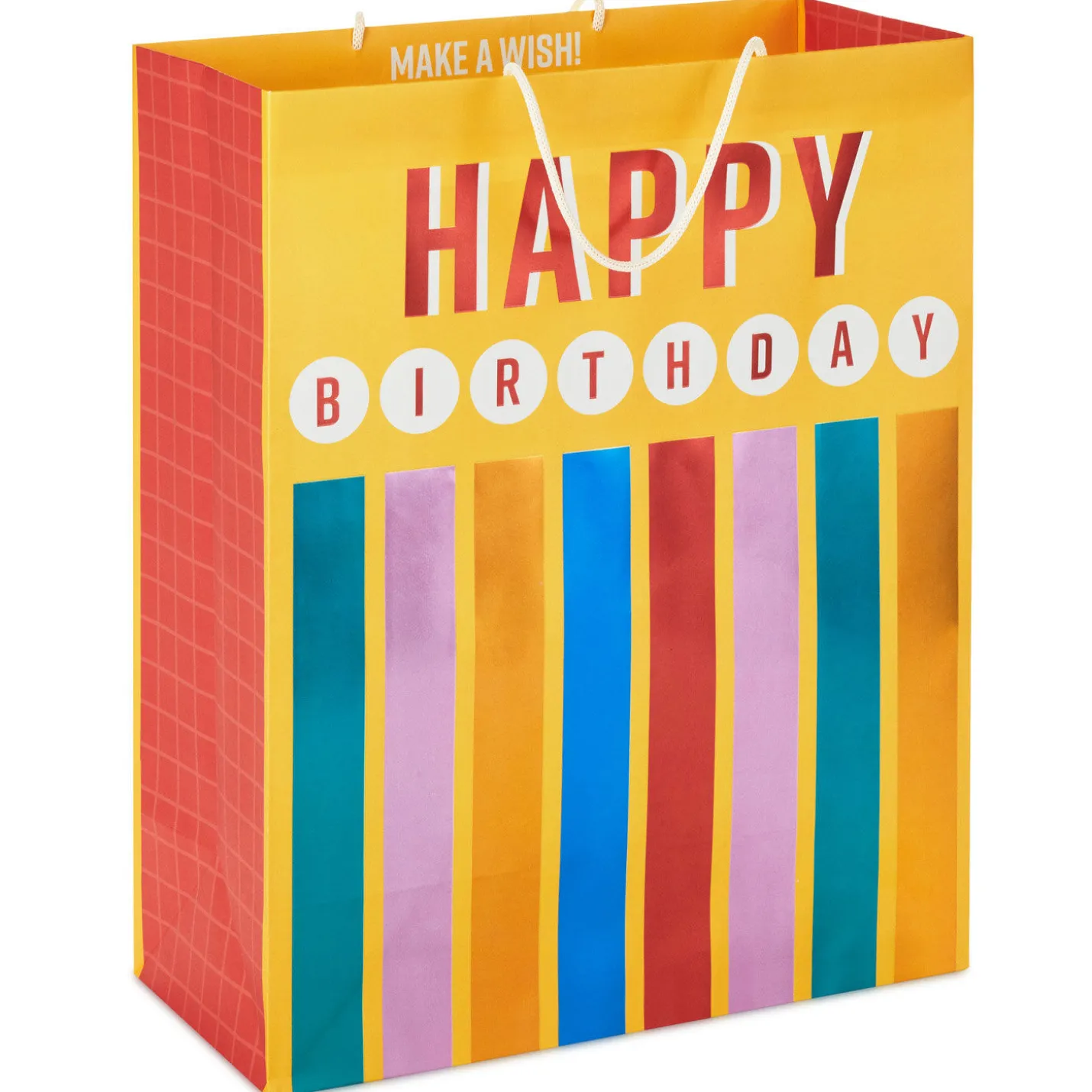 15.5" Metallic Candles Extra-Large Birthday Gift Bag