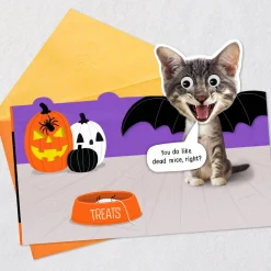 Mice Treats Funny Halloween Card from Cat