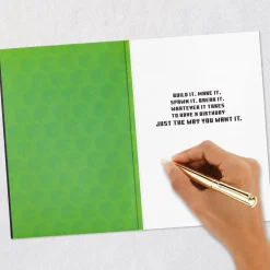 Minecraft Creepin' It Real Musical Birthday Card With Light