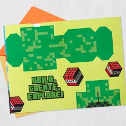 Minecraft Have a Blast Birthday Card for Kids With Build-Your-Own Creeper