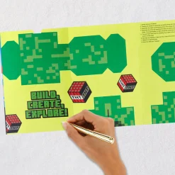 Minecraft Have a Blast Birthday Card for Kids With Build-Your-Own Creeper