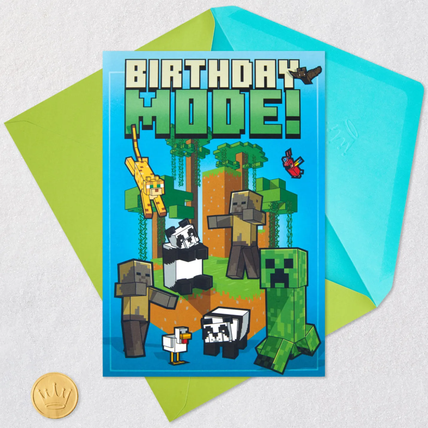 Minecraft Make it Great Musical Pop-Up Birthday Card for Kids