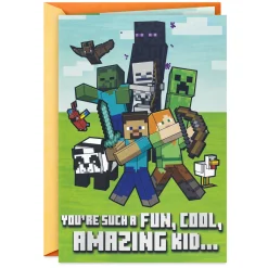 Minecraft You're Such a Cool Kid Pop-Up Birthday Card