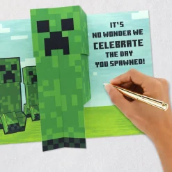 Minecraft You're Such a Cool Kid Pop-Up Birthday Card