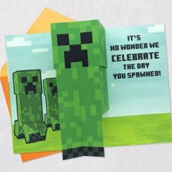 Minecraft You're Such a Cool Kid Pop-Up Birthday Card