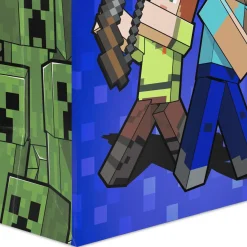 13" Minecraft Alex and Steve on Blue Large Gift Bag