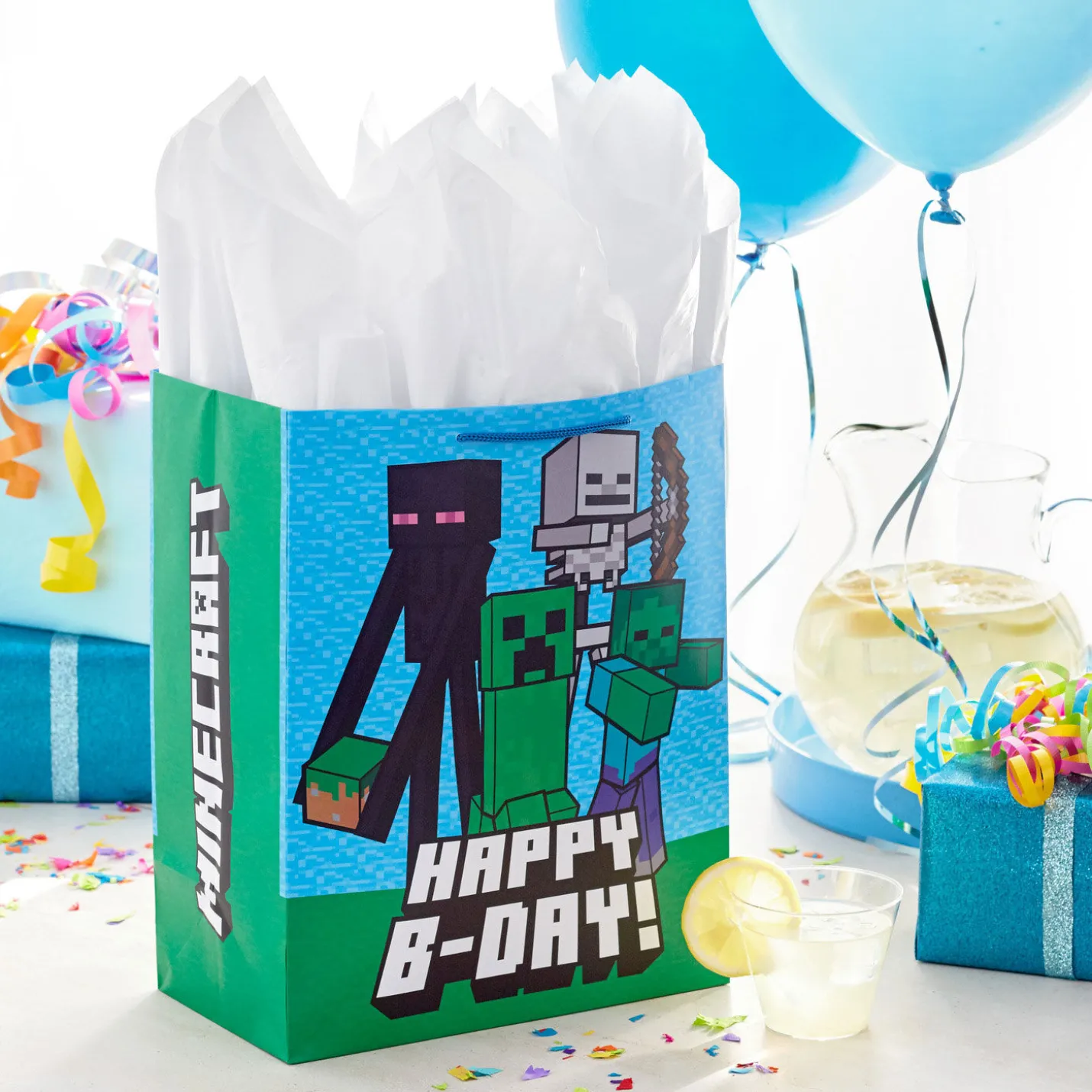 13" Minecraft Large Birthday Gift Bag