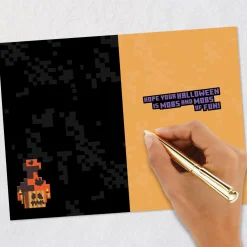 Minecraft Mobs of Fun Halloween Card for Grandson