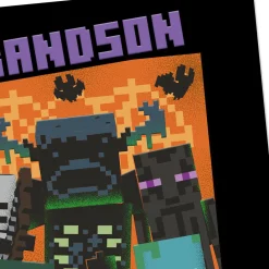 Minecraft Mobs of Fun Halloween Card for Grandson