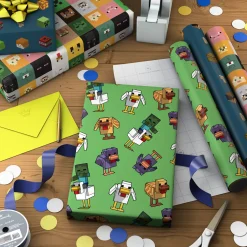 Minecraft Mobs 3-Pack Wrapping Paper Mini Roll Bundle, 45 sq. ft. total