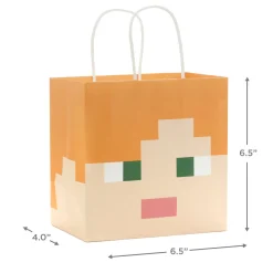 6.5" Minecraft 4-Pack Assorted Small Square Gift Bags