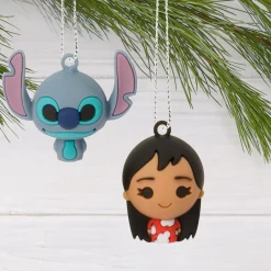 Mini Disney Lilo & Stitch Shatterproof Hallmark Ornaments, Set of 6
