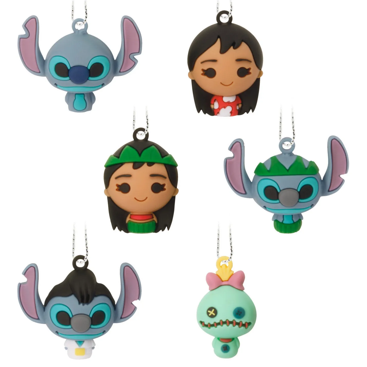 Mini Disney Lilo & Stitch Shatterproof Hallmark Ornaments, Set of 6