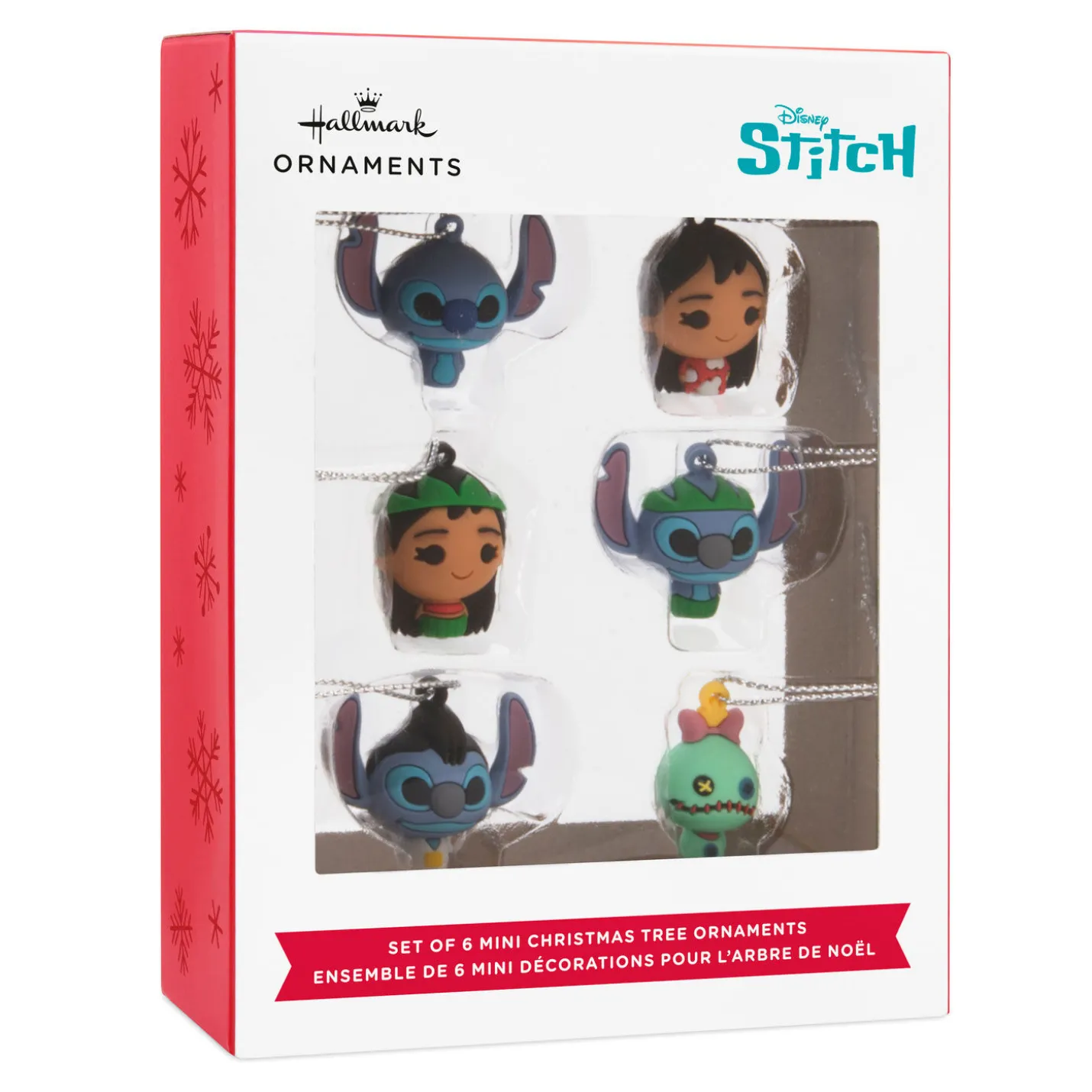 Mini Disney Lilo & Stitch Shatterproof Hallmark Ornaments, Set of 6