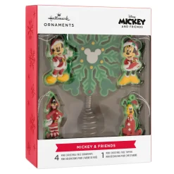 Mini Disney Mickey Mouse and Friends Hallmark Tree Topper and Ornaments, Set of 5