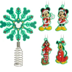 Mini Disney Mickey Mouse and Friends Hallmark Tree Topper and Ornaments, Set of 5