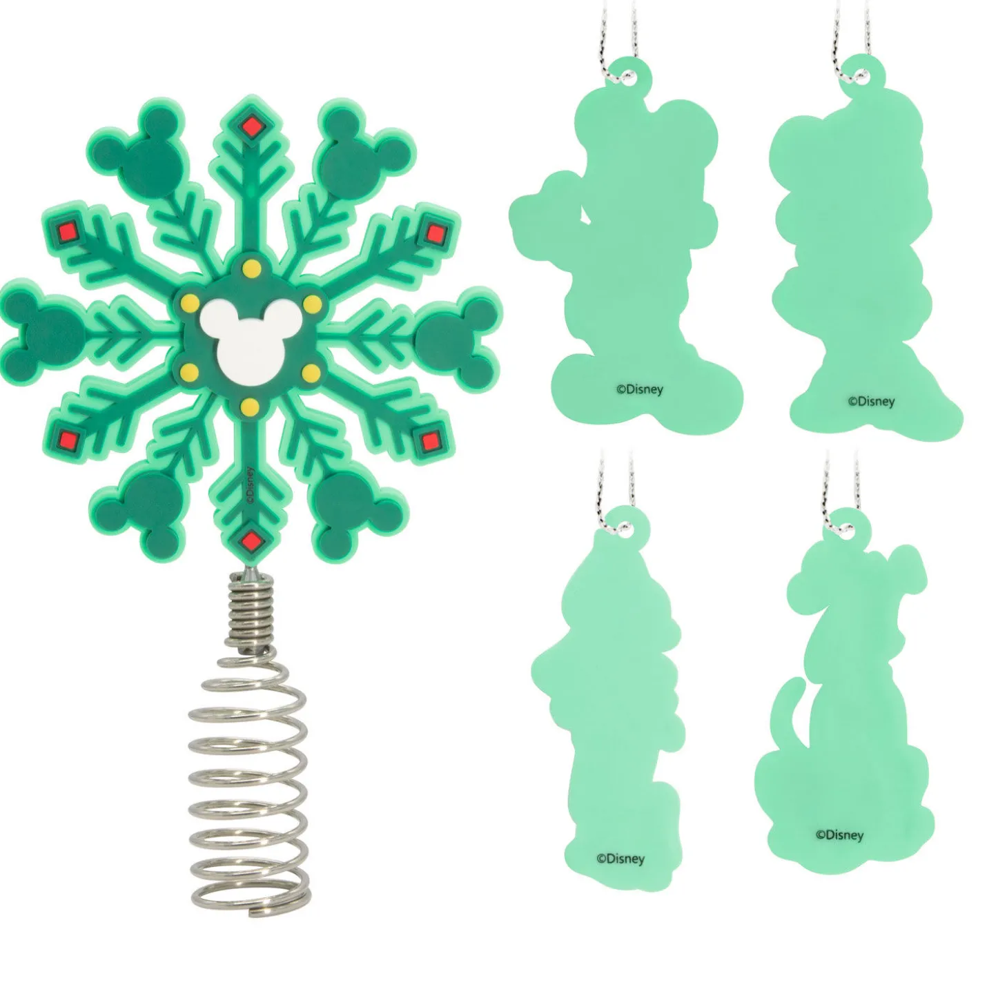 Mini Disney Mickey Mouse and Friends Hallmark Tree Topper and Ornaments, Set of 5