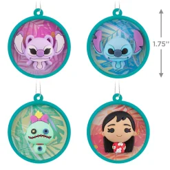 Mini Disney Stitch Scenes Shatterproof Hallmark Ornaments, Set of 4
