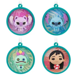 Mini Disney Stitch Scenes Shatterproof Hallmark Ornaments, Set of 4