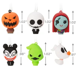 Mini Disney Tim Burton's The Nightmare Before Christmas Shatterproof Hallmark Ornaments, Set of 6