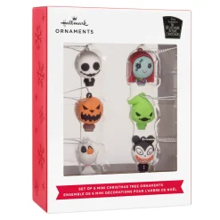 Mini Disney Tim Burton's The Nightmare Before Christmas Shatterproof Hallmark Ornaments, Set of 6