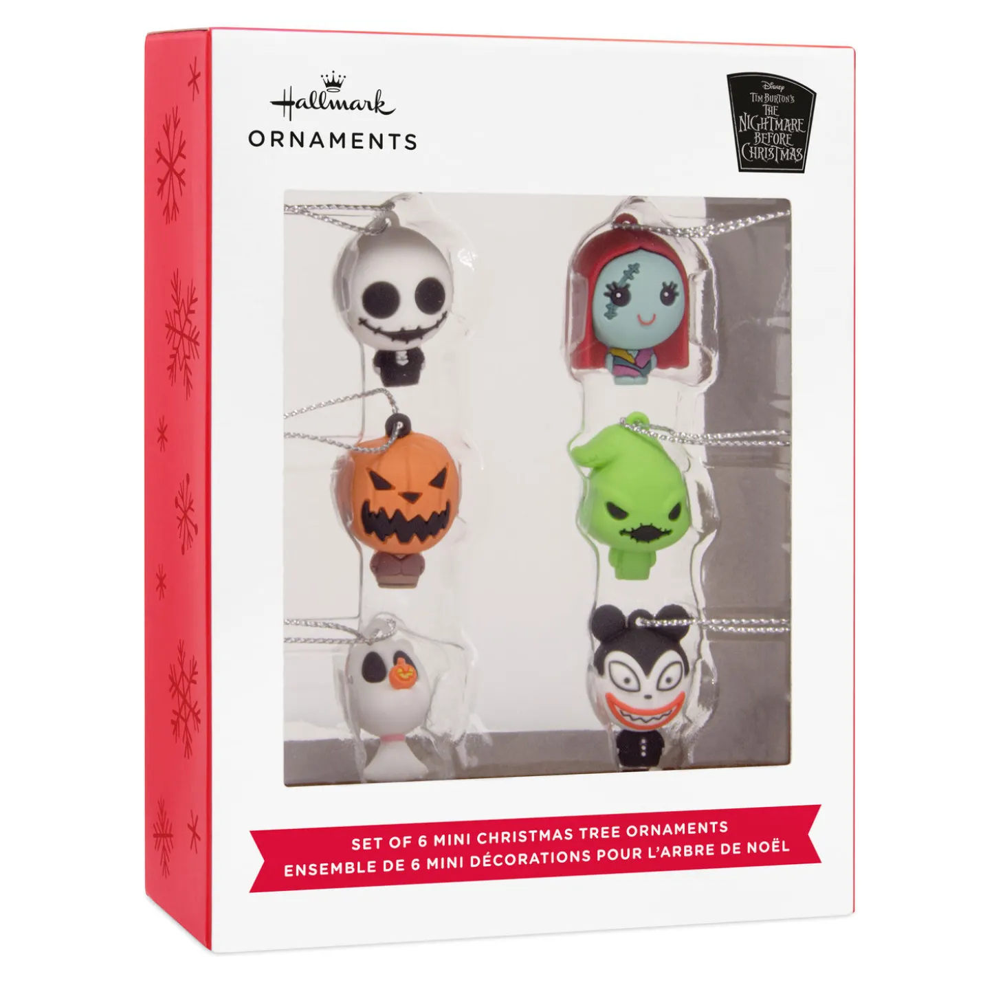 Mini Disney Tim Burton's The Nightmare Before Christmas Shatterproof Hallmark Ornaments, Set of 6