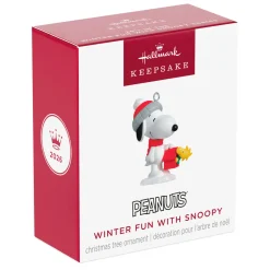 Mini Peanuts® Winter Fun With Snoopy Ornament, 1.25