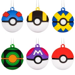 Mini Pokémon Poké Ball Shatterproof Hallmark Ornaments, Set of 6