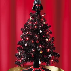 Mini ShowToppers Black Christmas Tree With Light, 17