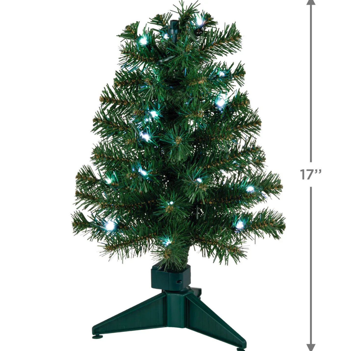 Mini ShowToppers Evergreen Christmas Tree With Light, 17"