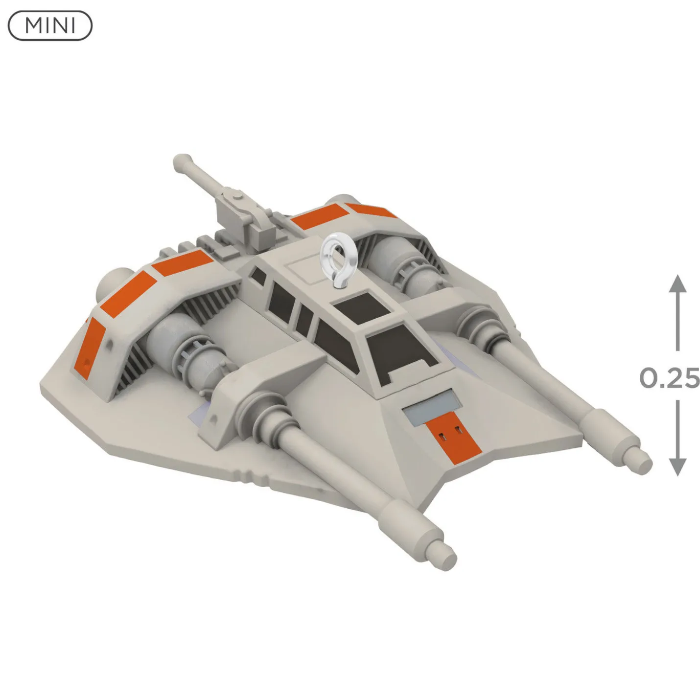 Mini Star Wars: The Empire Strikes Back™ Rebel Snowspeeder™ Ornament, 0.25"