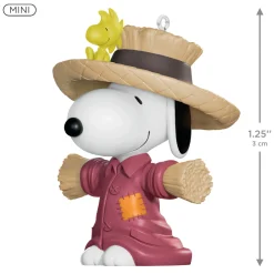 Mini The Peanuts® Gang Scarecrow Snoopy Ornament, 1.25"