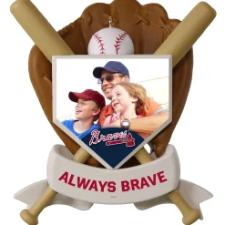 MLB Atlanta Braves™ Baseball Personalized Ornament, Custom Photo and Text