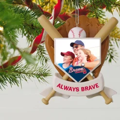 MLB Atlanta Braves™ Baseball Personalized Ornament, Custom Photo and Text