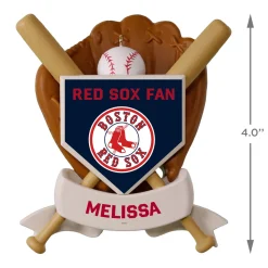 MLB Boston Red Sox™ Baseball Personalized Ornament, Custom Text