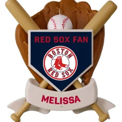 MLB Boston Red Sox™ Baseball Personalized Ornament, Custom Text