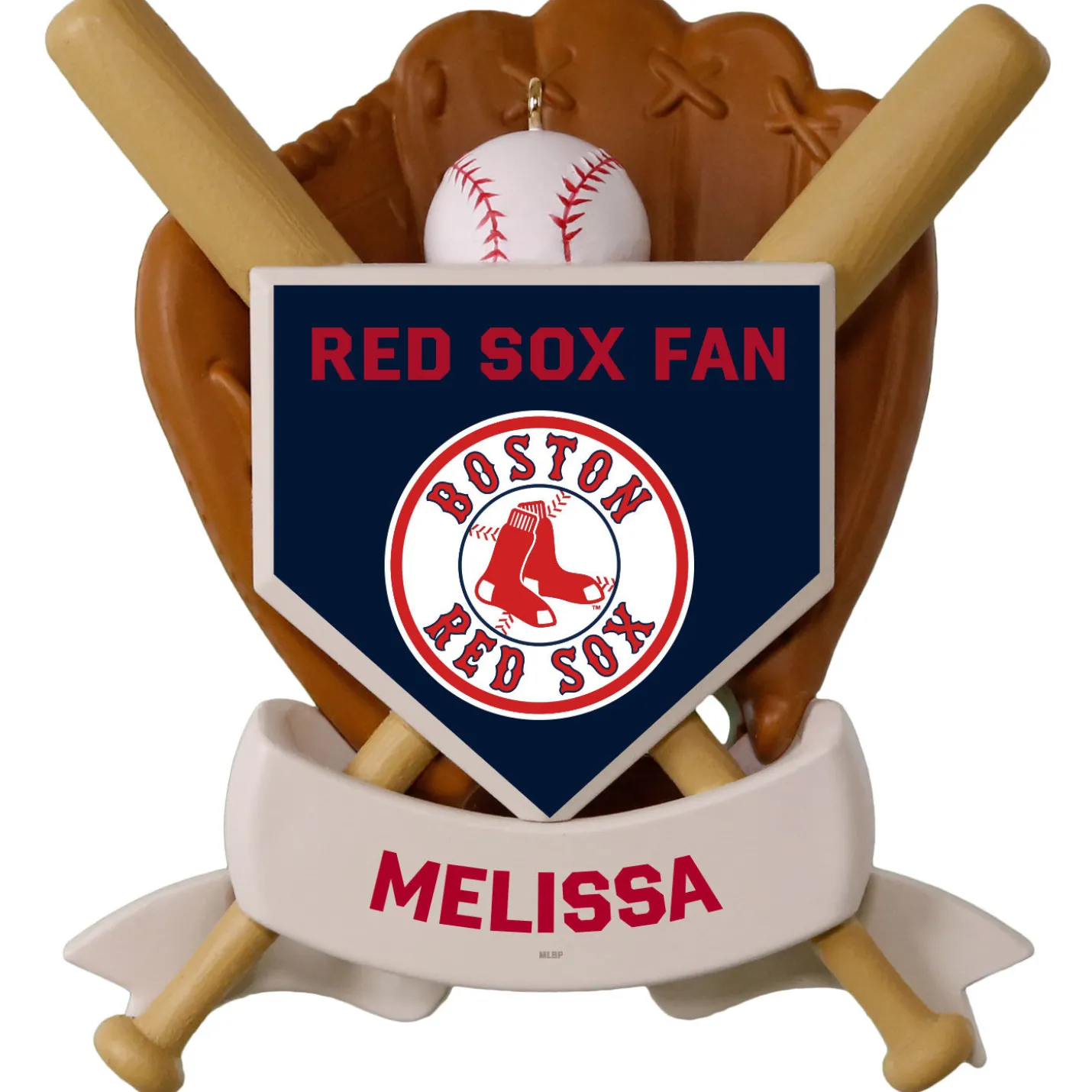 MLB Boston Red Sox™ Baseball Personalized Ornament, Custom Text