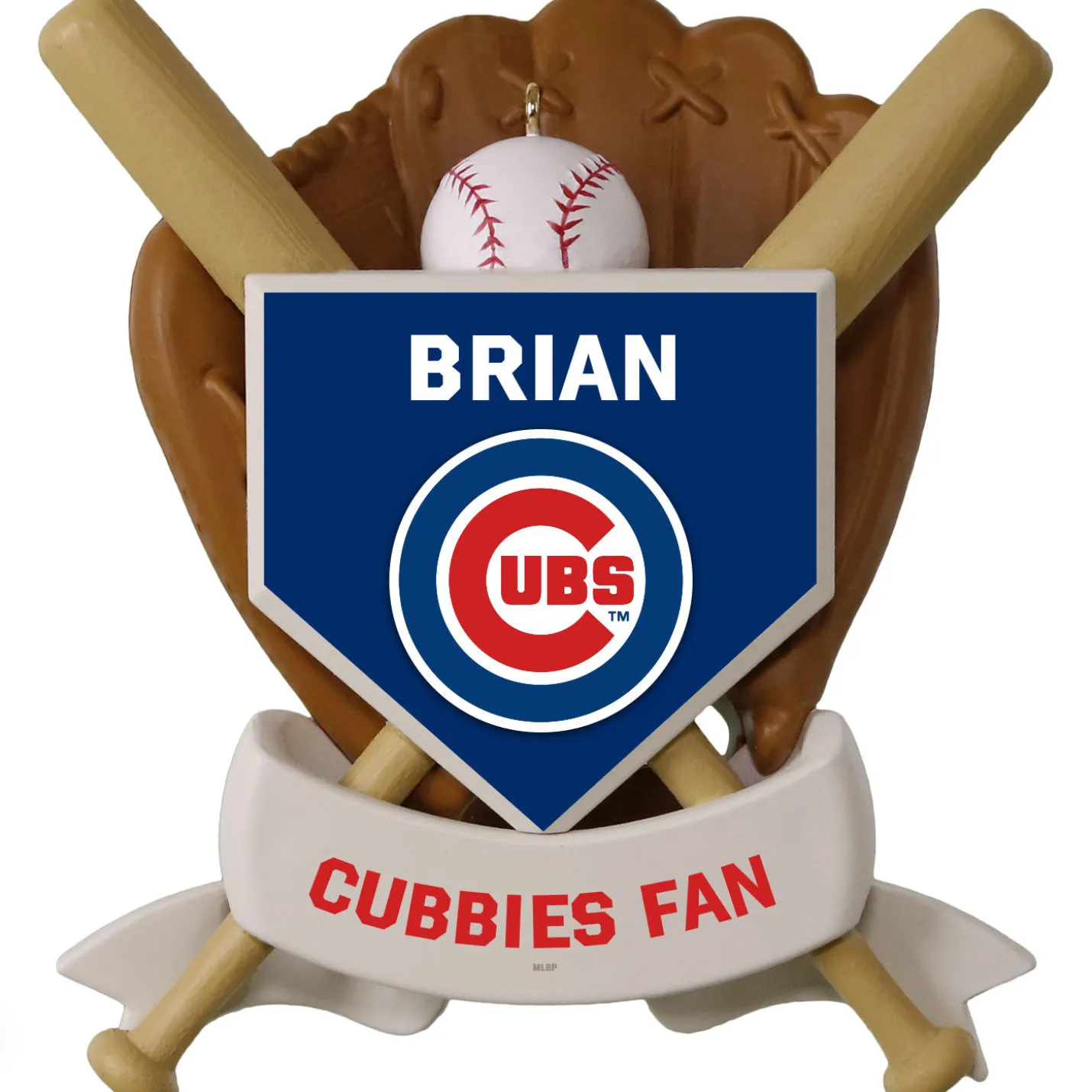MLB Chicago Cubs™ Baseball Personalized Ornament, Custom Text