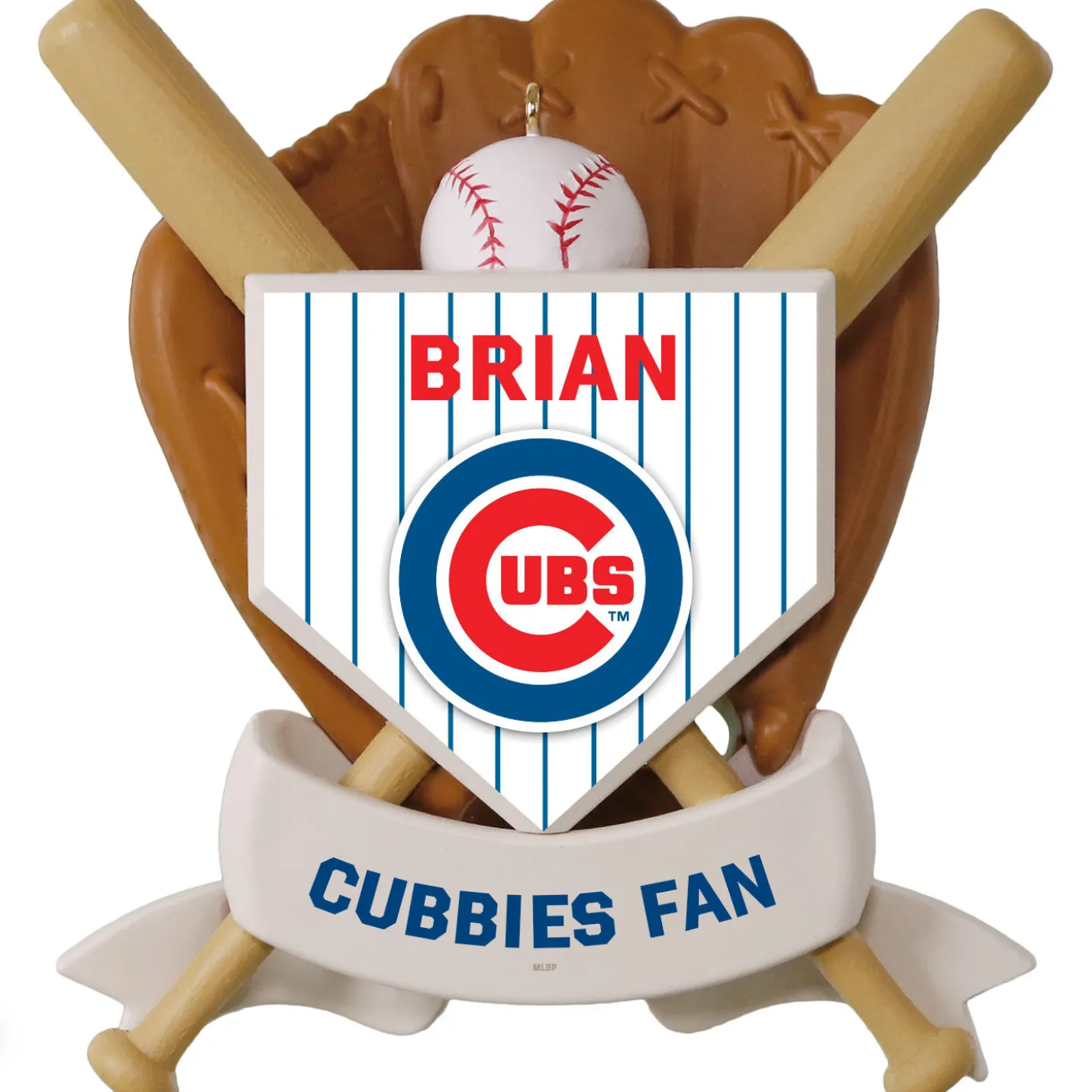 MLB Chicago Cubs™ Baseball Personalized Ornament, Custom Text