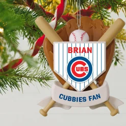 MLB Chicago Cubs™ Baseball Personalized Ornament, Custom Text