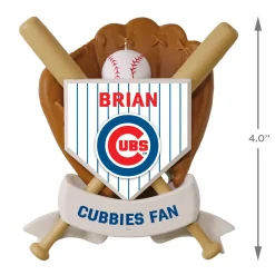 MLB Chicago Cubs™ Baseball Personalized Ornament, Custom Text