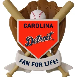 MLB Detroit Tigers™ Baseball Personalized Ornament, Custom Text