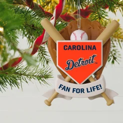MLB Detroit Tigers™ Baseball Personalized Ornament, Custom Text