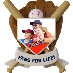 MLB Detroit Tigers™ Baseball Personalized Ornament, Custom Photo and Text