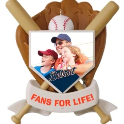 MLB Detroit Tigers™ Baseball Personalized Ornament, Custom Photo and Text
