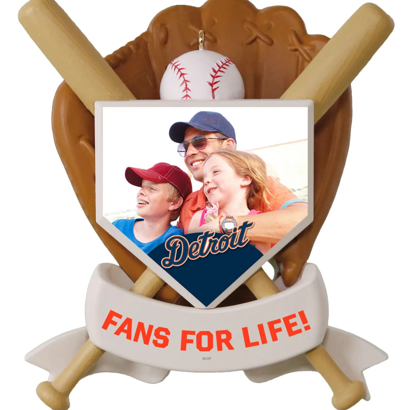 MLB Detroit Tigers™ Baseball Personalized Ornament, Custom Photo and Text