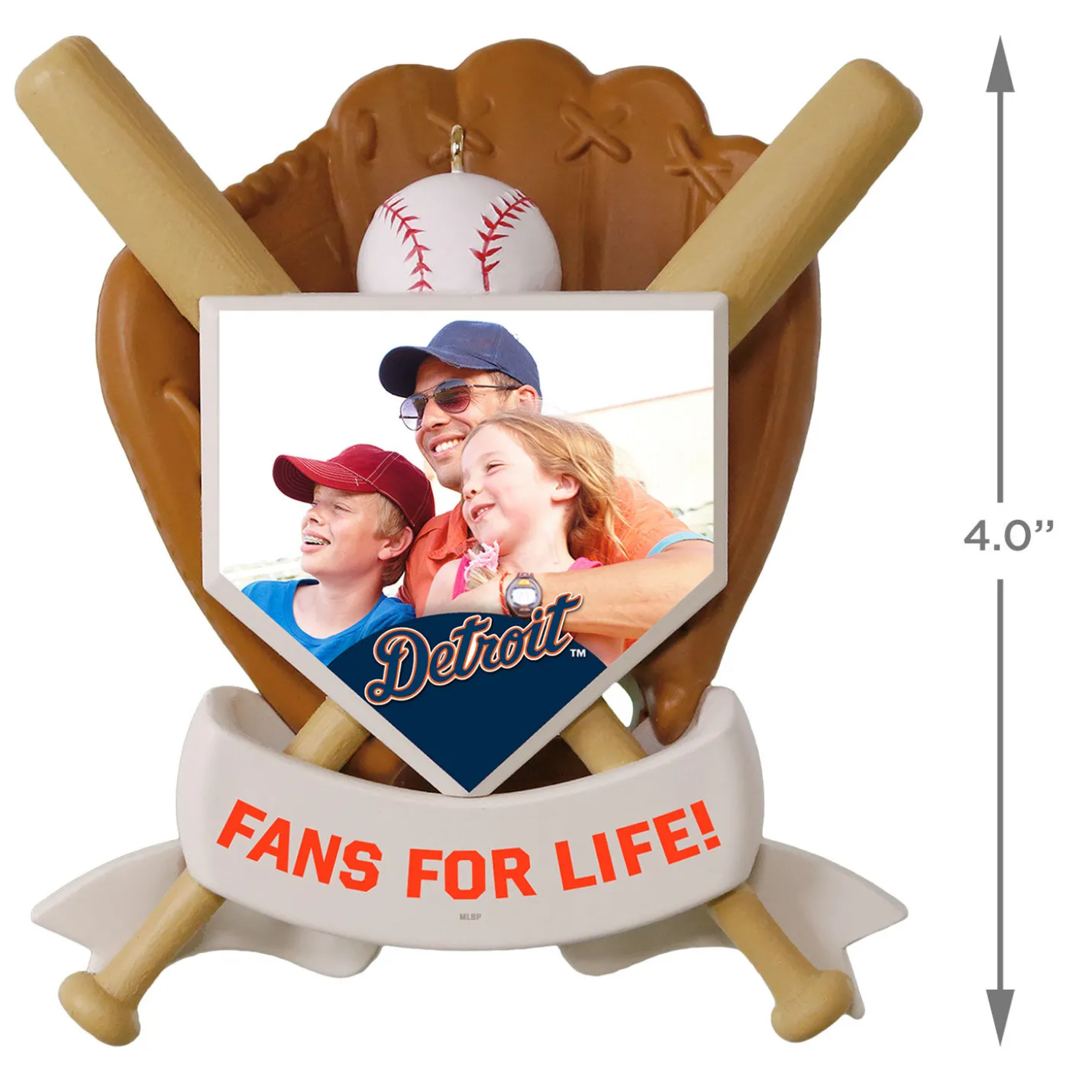 MLB Detroit Tigers™ Baseball Personalized Ornament, Custom Photo and Text